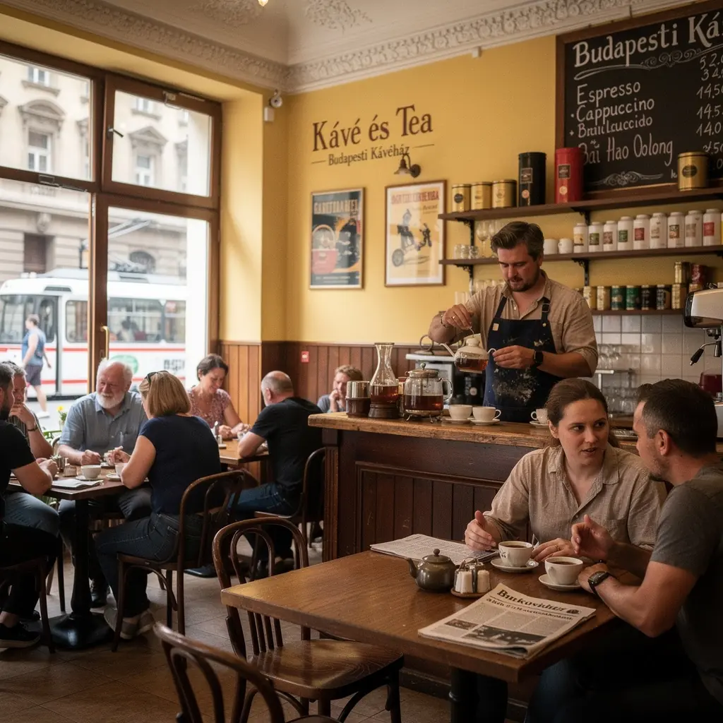 Egy elegáns teáscsésze, tele Bai Hao Oolong teával, mellette egy virágcsokor.