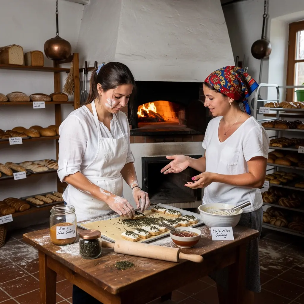 Bai Hao Oolong tea levelek, melyek fényes zöld színükkel a frissességet sugallják.