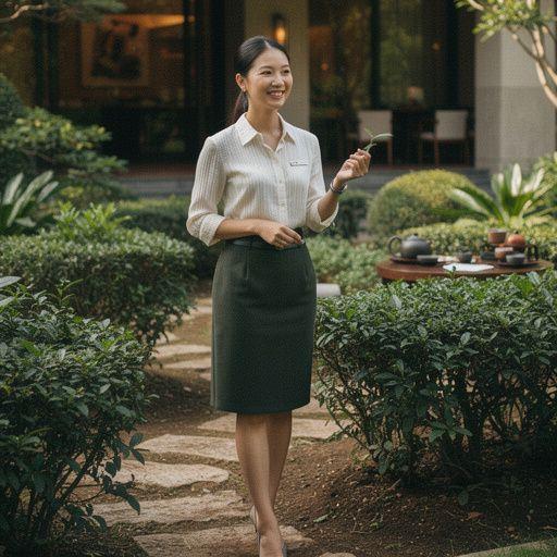 Tavaszi reggeli napfény, amely megvilágítja a teaültetvény zöldellő táját.